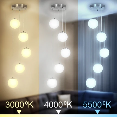 Подвесной светильник RGB Citilux Адам Смарт Wi-Fi CL228A051 (LED, 220V, умный дом - Алиса, Маруся, на проводе, шарики)