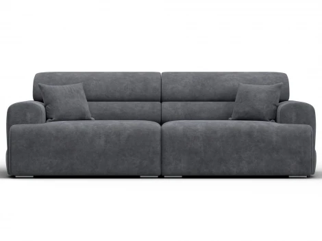 Диван прямой Лига-109 НПБ (ДСП,Фанера,Велюр/Темно-серый) Лига Диванов 136482