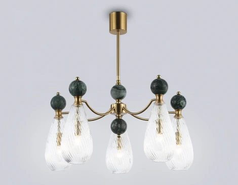 Потолочная люстра на штанге с мрамором Ambrella Ceramo Modern LH53292