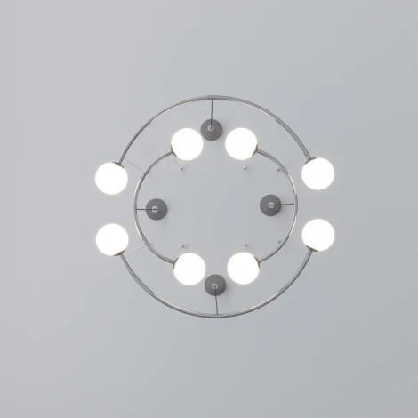 Умная подвесная люстра Bogate's Brook 360/8 хром (220V, на тросе, шарики, солнечная система)