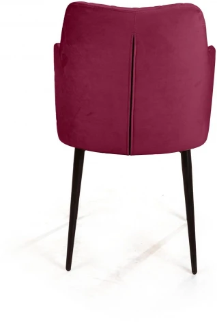 Стул с подлокотниками Hunt ромб, бархат красный 16 / чёрный конус Top Concept 75682