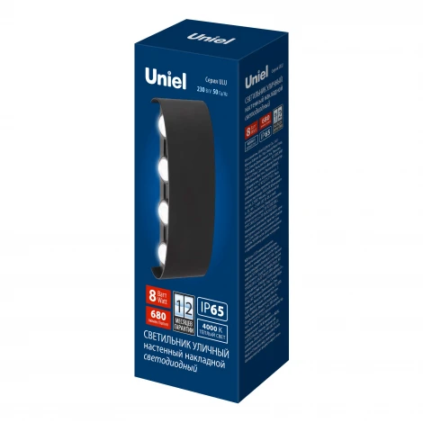 Архитектурная подсветка 4000K Uniel ULU-P20B-8W/4000K IP65 BLACK