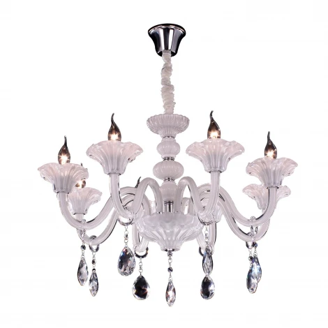 Подвесная люстра Citilux Ирида CL351180 (220V, хрусталь, на цепи, подсвечник, свеча)