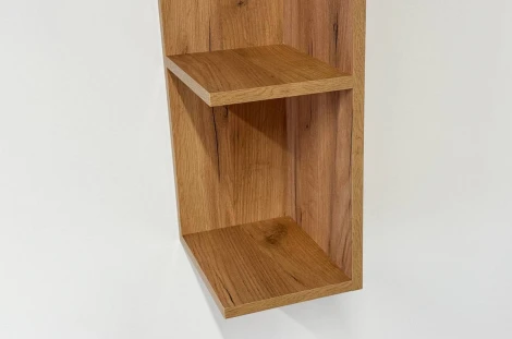 Рич Полка навесная 2 Mebelson (ЛДСП/Дуб крафт золотой) арт.174977,2553