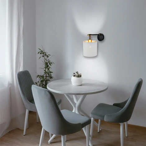 Бра Escada Adagio 10186/1A 1x60Вт E27, металл/ткань, черный/белый (220V)