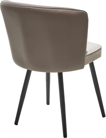 Стул M-City МОНЕ ROVENA BISCUT ткань / ORAKUL 290 экокожа / Черный каркас