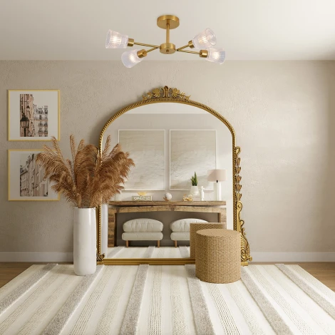 Потолочная люстра на штанге 150002/4R E14*40W Copper Escada Breeze ES0000030