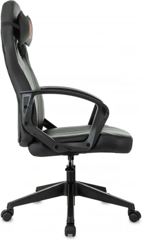 Кресло игровое Zombie 50 черный эко.кожа крестов. пластик пластик черный