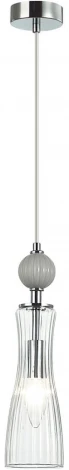 Подвесной светильник Lumion Emily 8269/1A хром/серый/прозрачный, металл/керамика/стекло Е14 1*40W 220V (на проводе)