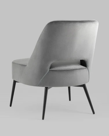 Кресло Stool Group лаунж Бостон велюр тёмно-серый УТ000035316