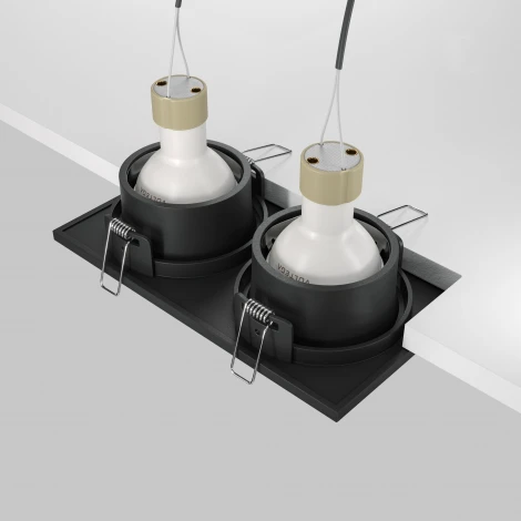 Встраиваемый светильник Zoom GU10 2x50Вт IP 65 Maytoni Technical DL033-2-02B (220V)