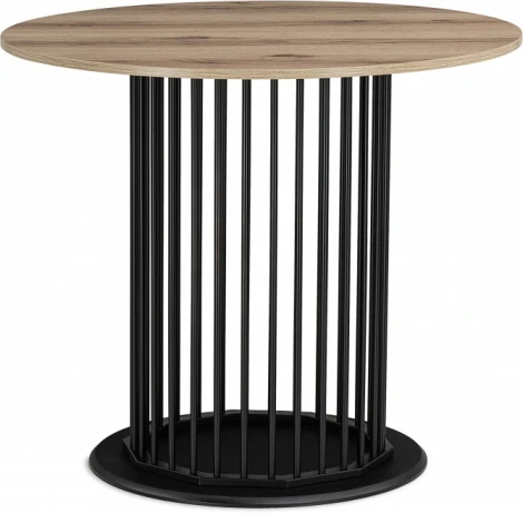 Стол деревянный Woodville Берту 90х90х75 делано / черный арт.611358