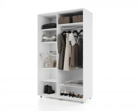 Шкаф-купе, 160х60х230 Белый с зеркалом МАМА Prime 102164