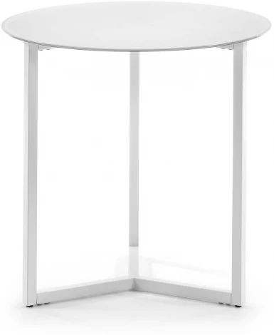 Журнальный стол La Forma (ex Julia Grup) Raeam (Белый/ Стекло,Сталь,Металл)