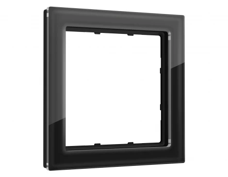 Рамка на 1 пост (черный стекло закаленное натуральное) Ambrella Volt SIGMA SF350801
