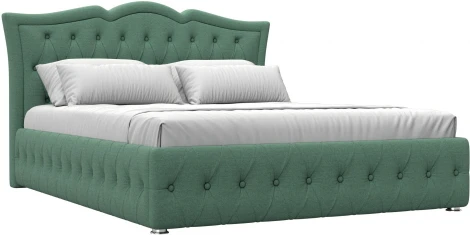 Кровать интерьерная Герда 160 (Зеленый/Рогожка) Лига Диванов арт.123592