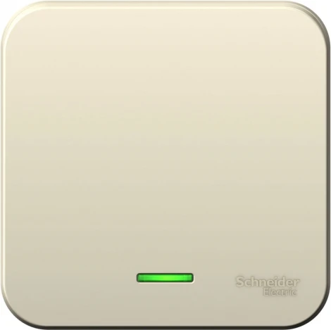 Выключатель накладной одноклавишный с подсветкой (молочный) Systeme Electric Blanca BLNVA061112