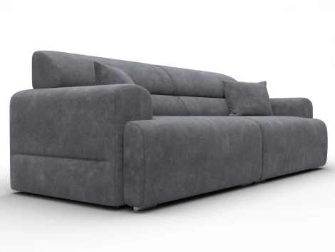 Диван прямой Лига-109 НПБ (ДСП,Фанера,Велюр/Темно-серый) Лига Диванов 136482