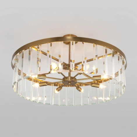 Потолочная люстра Wi-Fi на штанге Bogate's Eclipse 358/8 Smart (220V, управление смартфоном, голосовое управление, умный дом - Minimir Home, круглые)