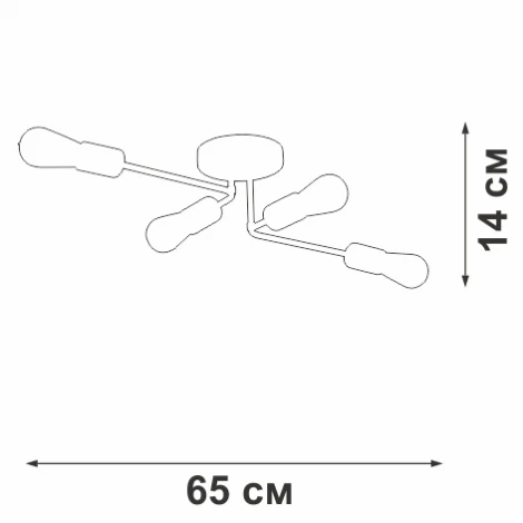 Потолочная люстра на штанге Vitaluce V3005-1/4PL (220V)