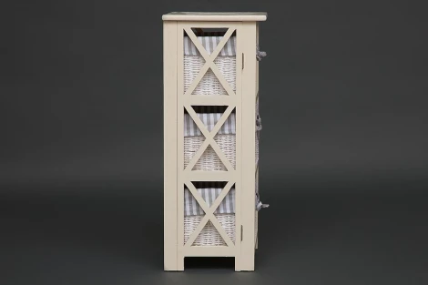 Тумба с 3 ящиками Secret De Maison CROIX 3 ( mod. PE-07 ) butter white (слоновая кость) (дерево павловния, мдф)