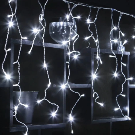 Бахрома светодиодная со статическим свечением, 6м. соединяемая, 200 светодиодов, белый свет Uniel ULD-B6007-200/STK WHITE IP44