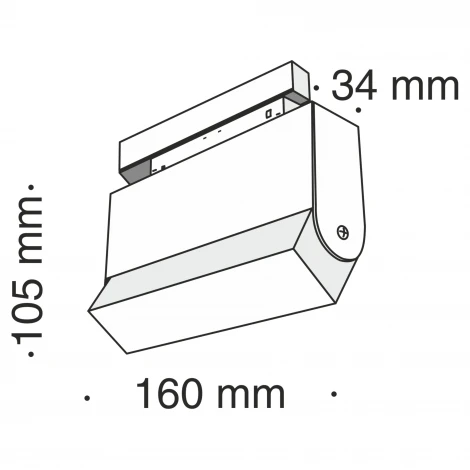 Трековый светильник Basis Rot S35 3000K 10Вт LED (магнитный) Maytoni Technical TR013-2-10W3K-B (48V)