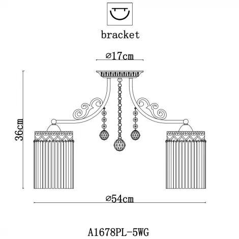 Потолочная люстра Arte Lamp Torrente A1678PL-5WG (220V)