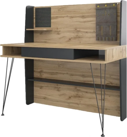 Письменный стол Woodville Нобира антрацит / дуб ирландский 515117