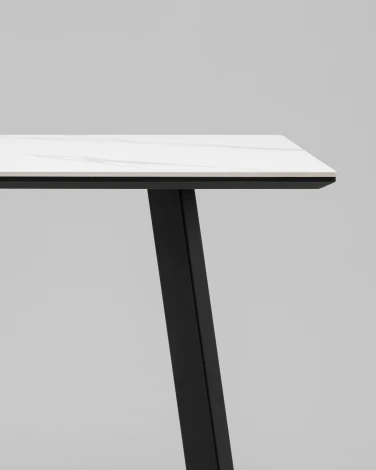 Стол Райли нераскладной 100*70*75 см столешница МДФ керамика Snow white матовый Stool Group УТ000042286