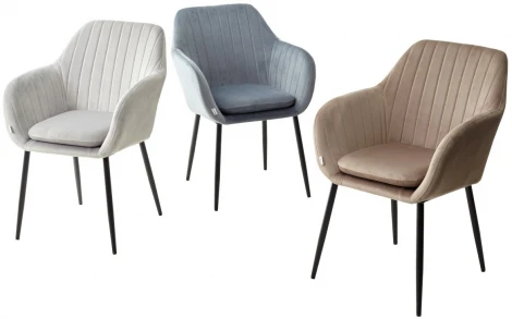 Стул ALABAMA BLUVEL-40 BEIGE, велюр / черный каркас М-City