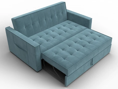 Диван прямой Лига-104 (140) (ЛДСП,Брус,Фанера,Велюр/Бирюзовый) Лига Диванов 134869