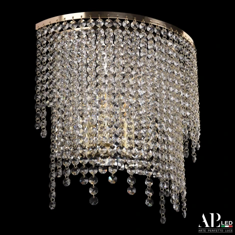 Бра хрустальное APL LED Rimini S500.B4.35-32.B.E14.Gold