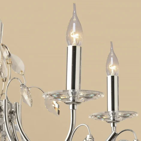 Подвесная люстра Reluce 08305-0.4-05 CR (220V, на цепи, подсвечник, свеча)