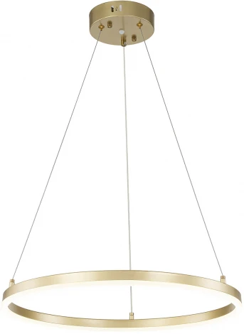 Подвесной светильник Escada Void 10254/1LED 43W Gold APP (регулировка яркости, 220V, пульт управления, управление смартфоном, на тросе, кольцо)