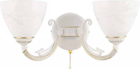 Бра с выключателем Arte Milano AM343659 343659/2W WT+G (220V)