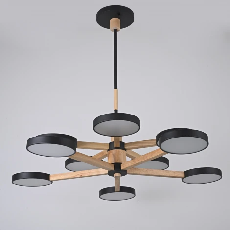 Потолочная люстра на штанге LED TURNA DBL L10 Black ImperiumLoft Turna-Dbl01 (229085-26, Умный дом, WiFi, голосовое управление)