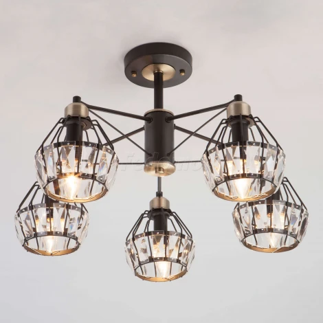 Потолочная люстра Eurosvet Lord 70075/5 черный (220V)