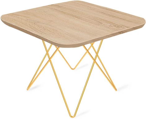 Столик журнальный SHT-TU37/ЛДСП 60/60 золото/дуб сонома Sheffilton 6310373202