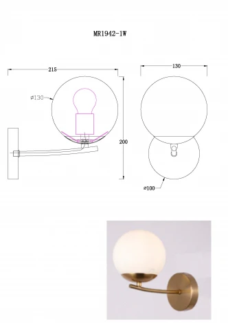 Бра MyFar Aerton MR1942-1W (220V)