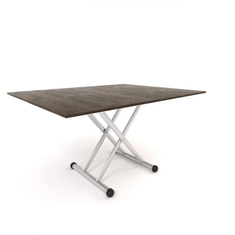 Стол трансформер журнальный обеденный Винтаж Серебристый