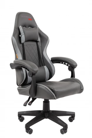 Офисное кресло Chairman CH28 экокожа, черно-серый