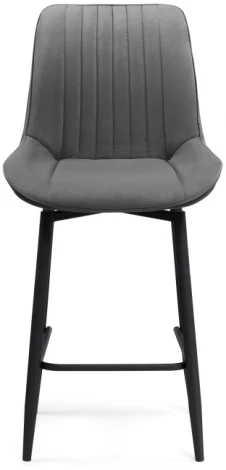 Полубарный стул Notta Седа К крутящийся темно-серый / черный 520601