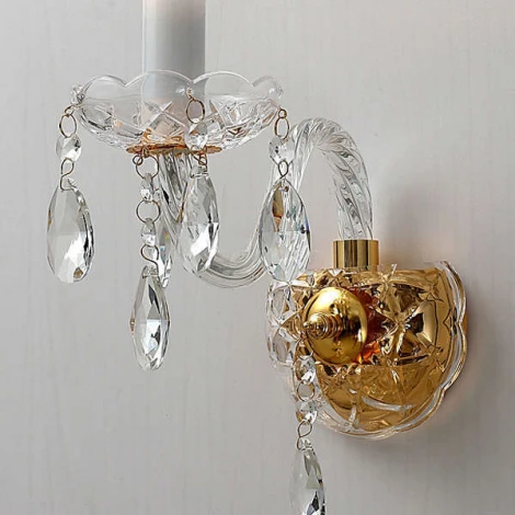 Бра Favourite Monreal 1735-1W (220V, хрусталь, подвески, подсвечник, свеча)