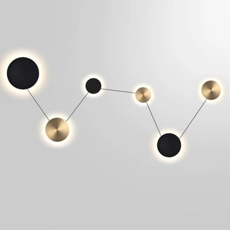 Настенный светильник светодиодный Odeon Light Galaxy 7115/36WL черный/бронза/металл IP20 LED 36W 1620Лм 3000K 220V