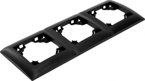 Рамка на 3 поста (черный) Stekker Эрна Элегант 49663