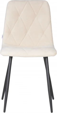 Стул обеденный DOBRIN CHILLY ROMBO (Бежевый Simple 44, основание черный) 006 ROMBO, цвет сиденья бежевый основания черый