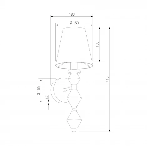 Бра Eurosvet Olaria 103012 латунь