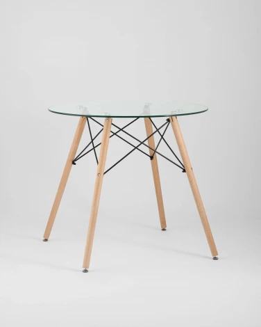 Стол Eames DSW  D80 стеклянный Stool Group арт.УТ000039068