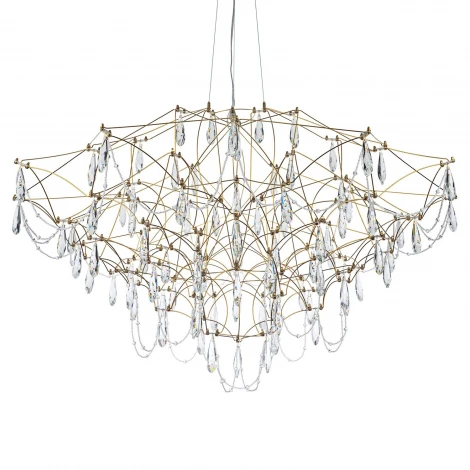 Подвесная люстра светодиодная хрустальная с пультом с регулировкой цветовой температуры Modelux MODELUX ML.5602.1200P BS